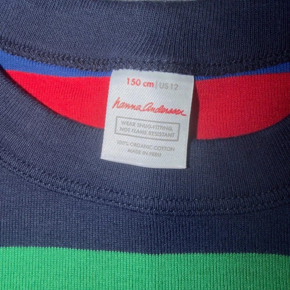 Hanna Andersson Kids Striped Organic Cotton Pajama Set Multi Color Size 12 150cm
